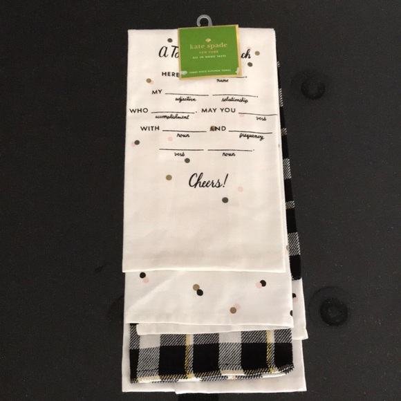 kate spade Other - Kate Spade 3 Kitchen Towels Toast in a Pinch